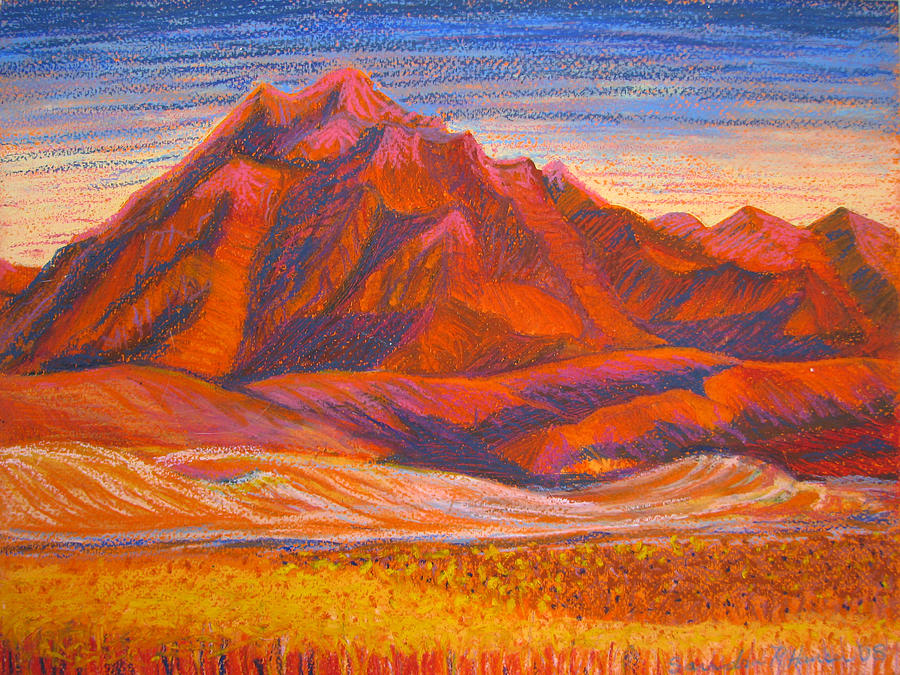 Arizona Mountains at Sunset Painting by Art Nomad Sandra  Hansen