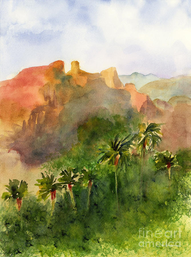 Arizona Palms Painting by Amy Kirkpatrick