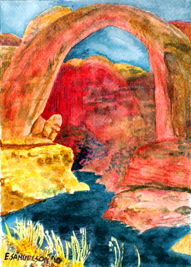 Red Rocks Painting - Arizona Rainbow by Eric Samuelson