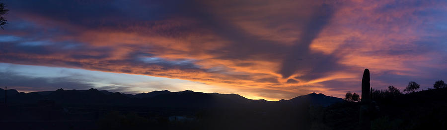Mountain Photograph - Arizona Sunrise Panorama by Phil And Karen Rispin