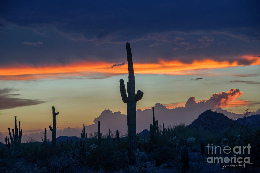 Arizona Sunset During Monsoon Photograph by Joanne West