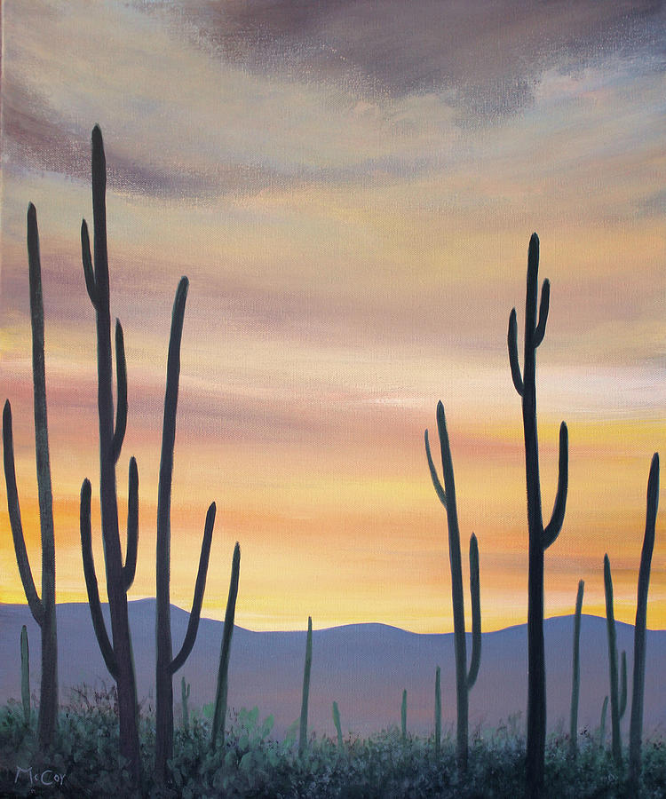 Arizona Sunset Painting by K McCoy