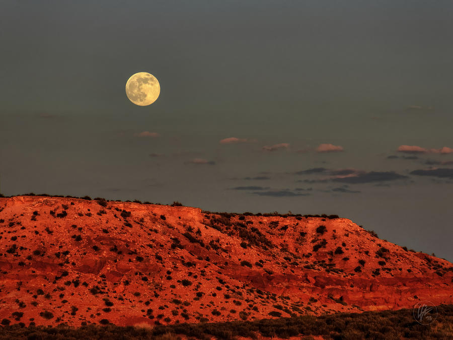 Desert Photograph - Arizona Supermoon 001 by Lance Vaughn