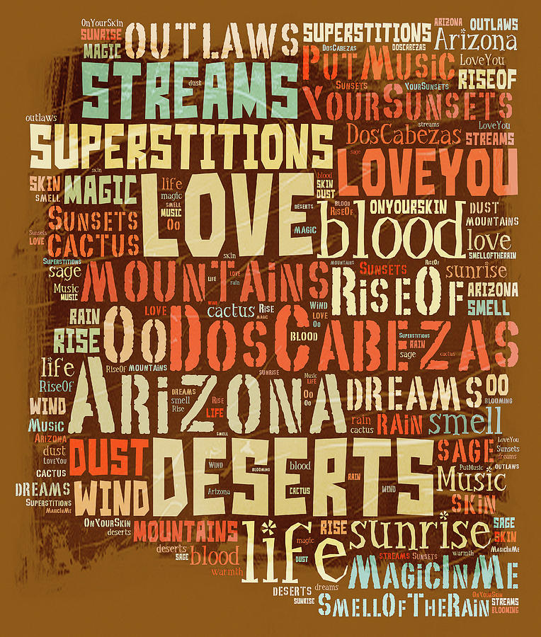 Arizona Superstitions Digital Art by Paulette B Wright