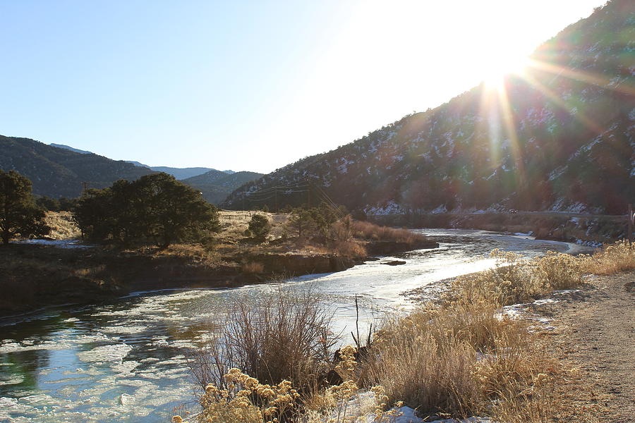 Mountain Photograph - Arkansas River after the Freeze by Weathered Wood