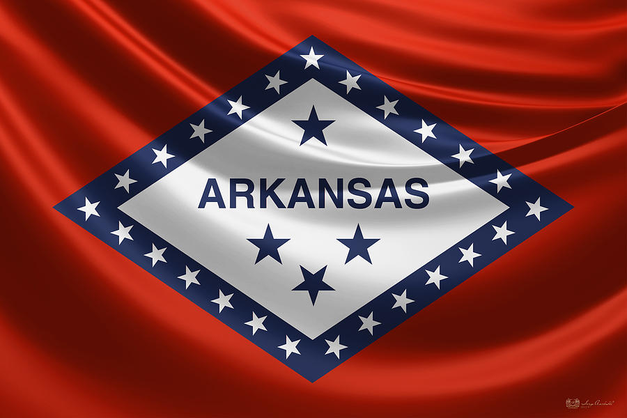 Arkansas State Flag Digital Art by Serge Averbukh
