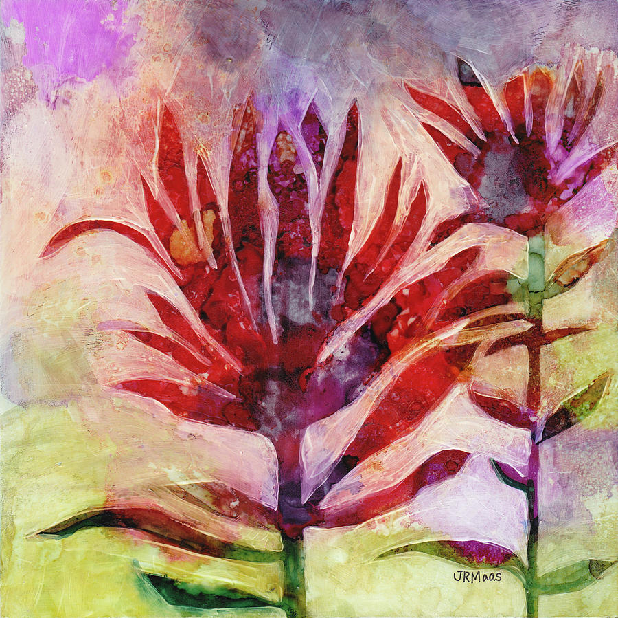 Arkansas Valley Indian Paintbrush Painting by Julie Maas
