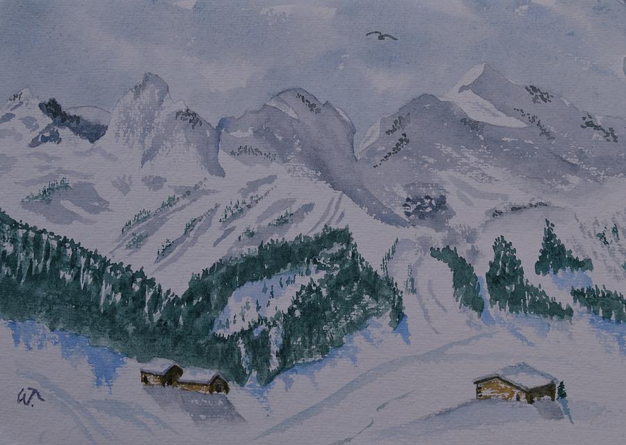 Arlberg Mountain Range Painting by Warren Thompson