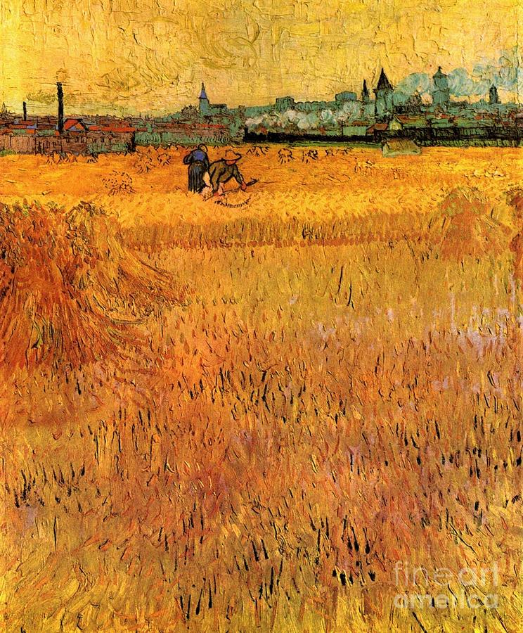Arles Painting - Arles View from the Wheat Fields by Vincent Van Gogh