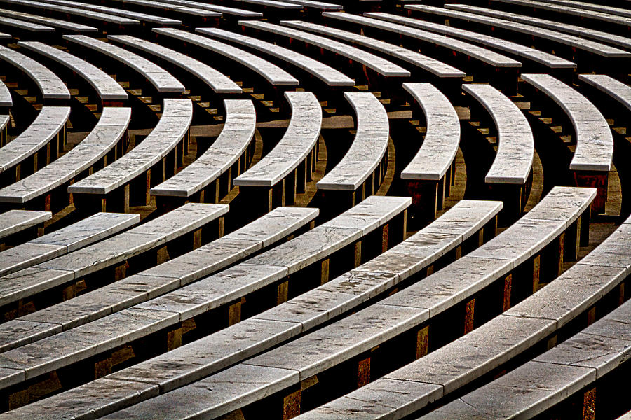 Arlington Cemetery Amphitheater Benches #2 Photograph by Stuart Litoff