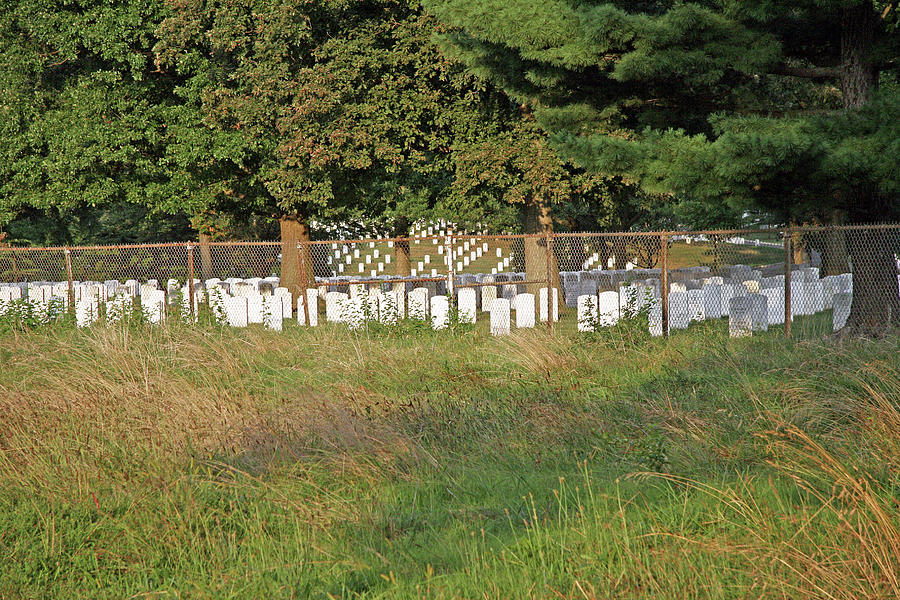 Arlington National Cemetery Behind a Barbed Wire Fence Photograph by Cora Wandel