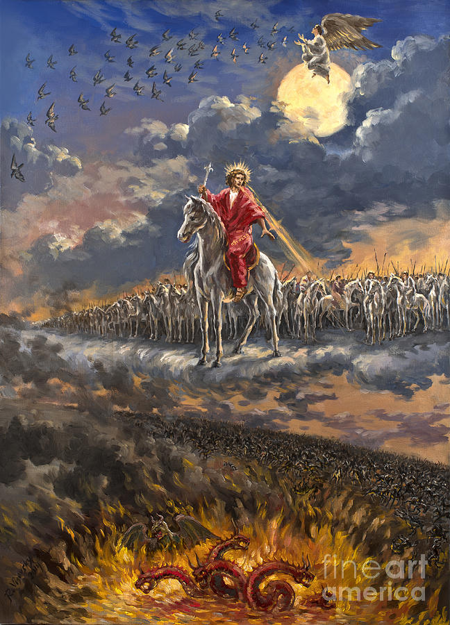 Armageddon Painting - Armageddon The Rider on the White Horse by The Decree to Restore Jerusalem