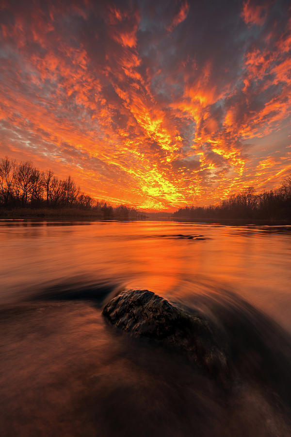 Fire on sky #1 Photograph by Davorin Mance