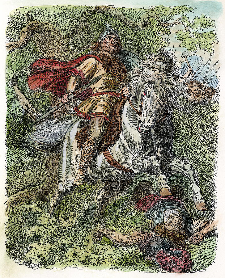 Arminius At Battle, 9 A.d. Drawing by Granger
