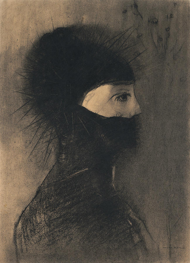 Armor Drawing by Odilon Redon