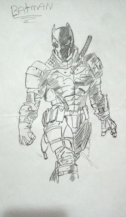 armored batman drawing