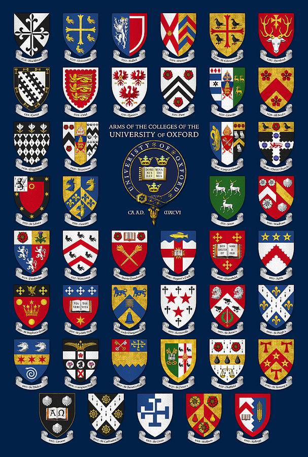 Arms Of The Colleges Of The University Of Oxford Digital Art by Scott