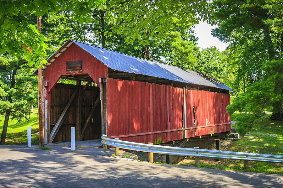 Armstrong/Clio Covered Bridge Photograph by Jack R Perry