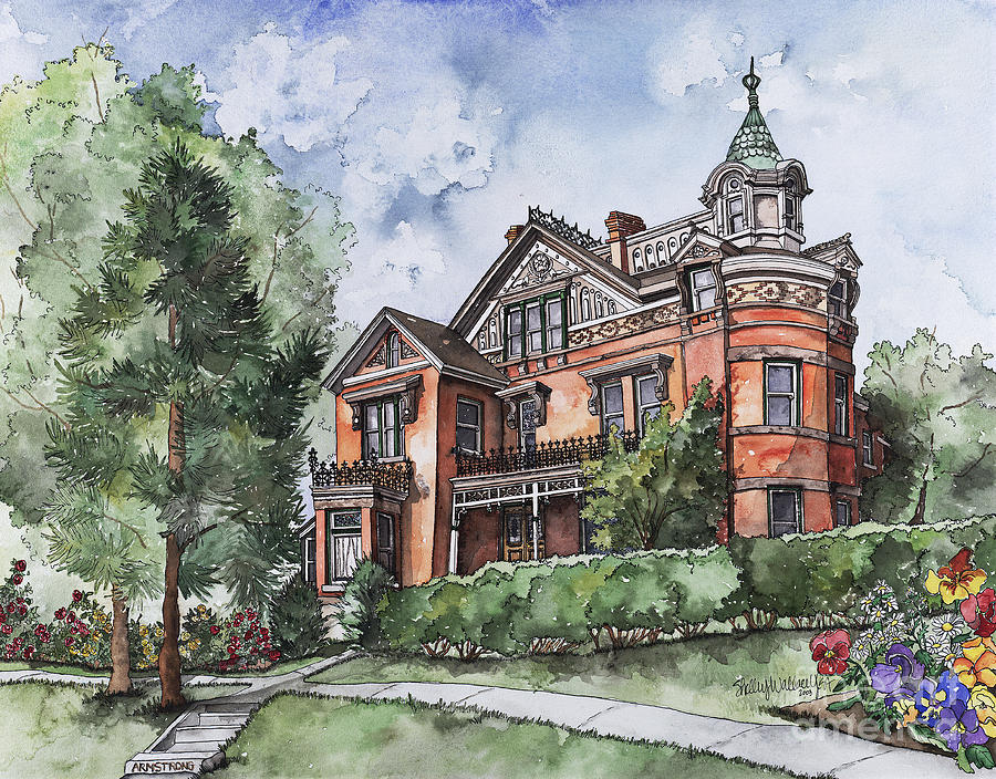Armstrong Mansion Painting by Shelley Wallace Ylst