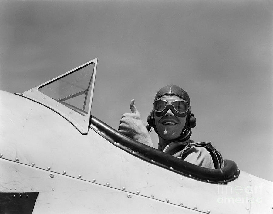 Army Air Corps Pilot Photograph by H. Armstrong Roberts/ClassicStock