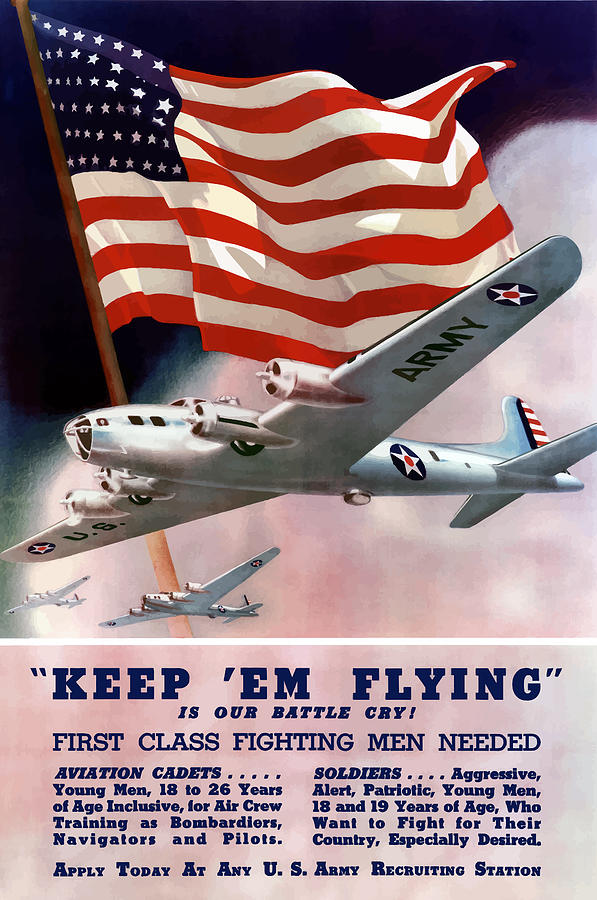 NEW Vintage Reproduction WW2 POSTER Join U.S Army Air Corps 