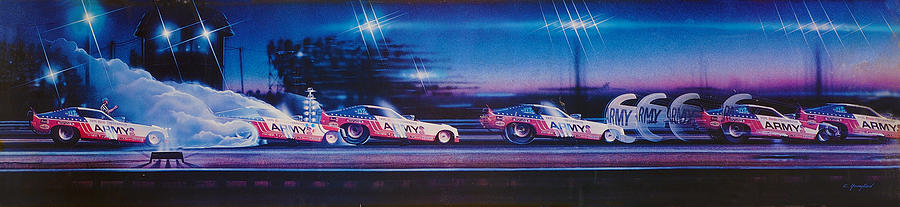 Army Car Sequence Painting by Kenny Youngblood