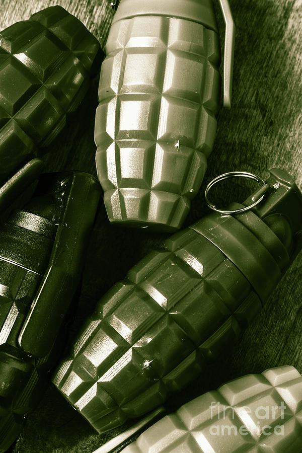 Army green grenades Photograph by Jorgo Photography