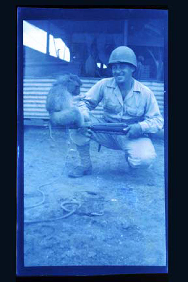 Army Man with Monkey Photograph by John Vincent Palozzi