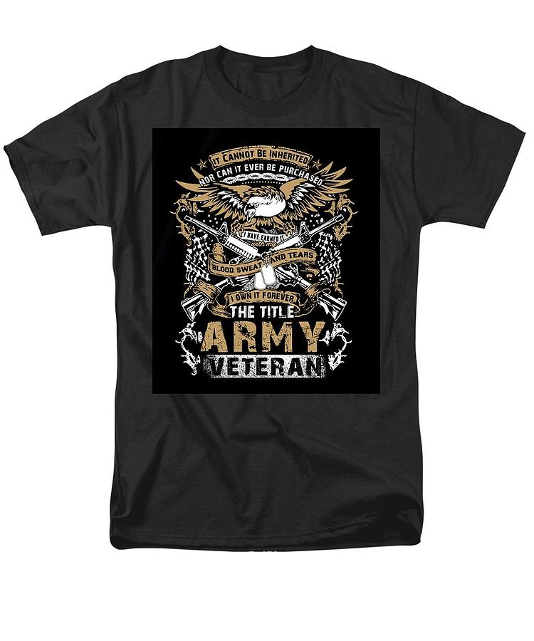 Army Veteran T-shirt Painting by Herb Strobino