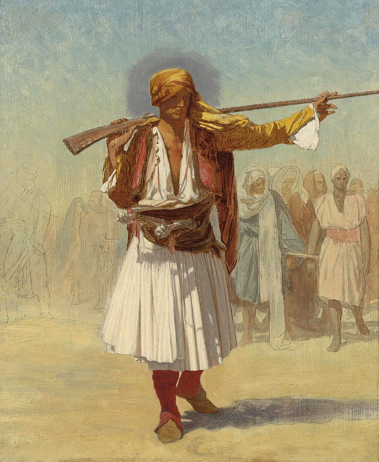 Arnaut Officer Painting by Jean-Leon Gerome