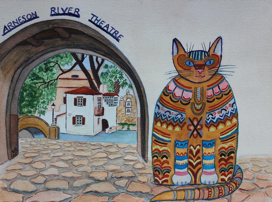 Arneson Theatre Cat Painting by Vera Smith