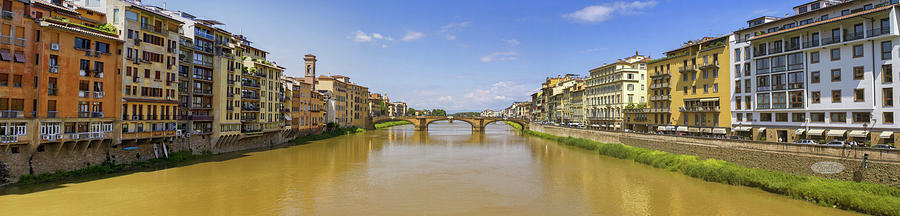 Arno river and old bridge in Florence, Firenze, Italia Photograph by Elenarts - Elena Duvernay photo