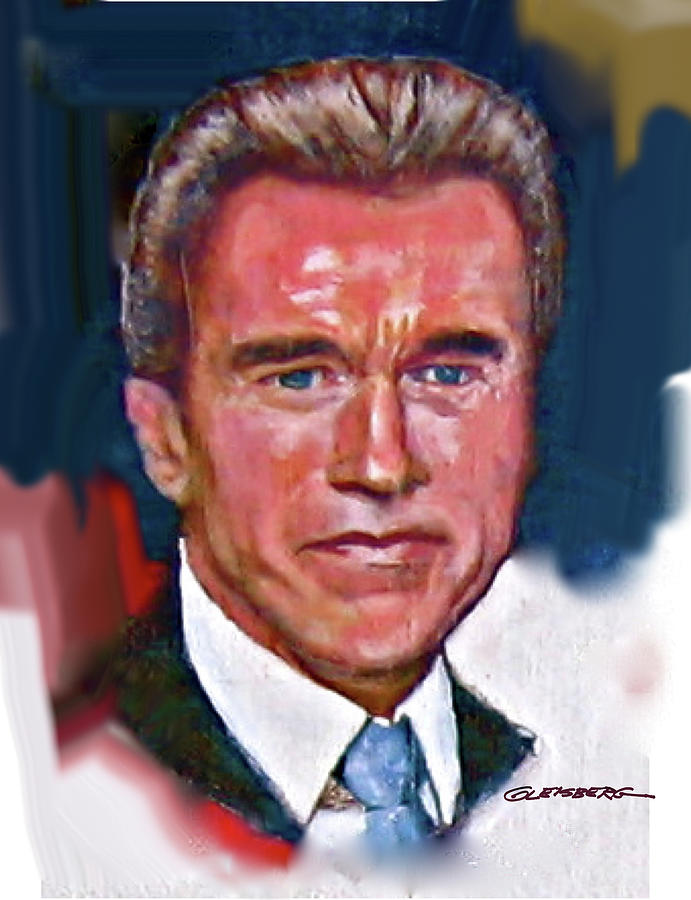 Arnold Schwarzenegger Painting by Craig A Christiansen