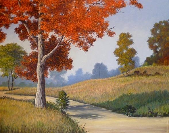 Around the Bend IV Painting by Jim Stratton