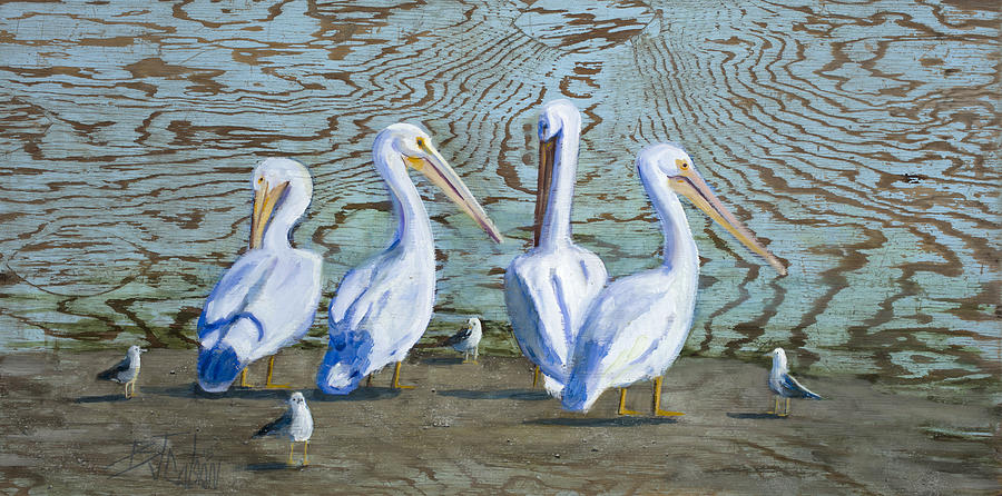 Around the Water Cooler Painting by Billie Colson