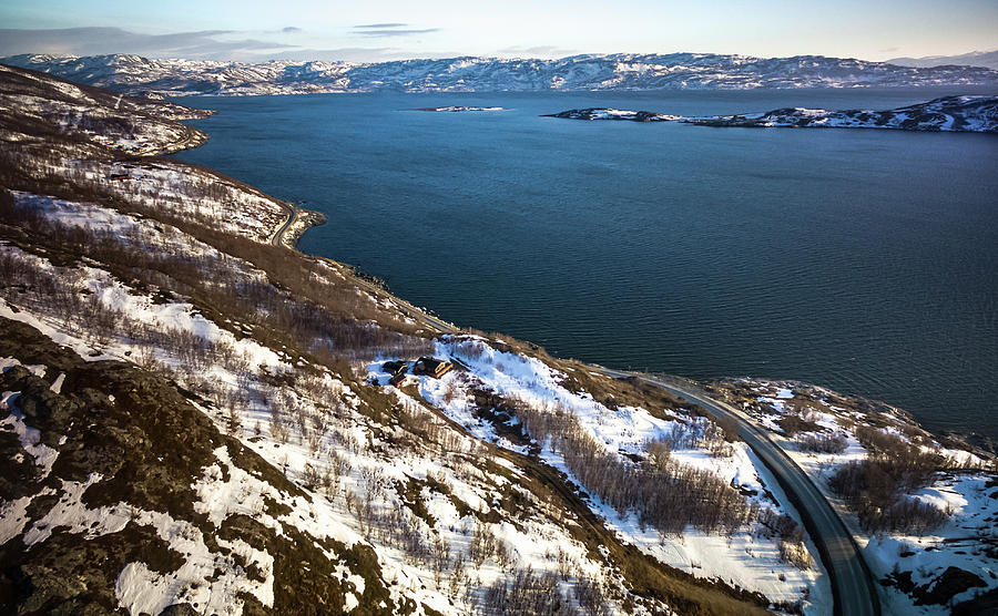 Aroysundet Aerial Near Alta Finnmark Norway Photograph by Adam Rainoff