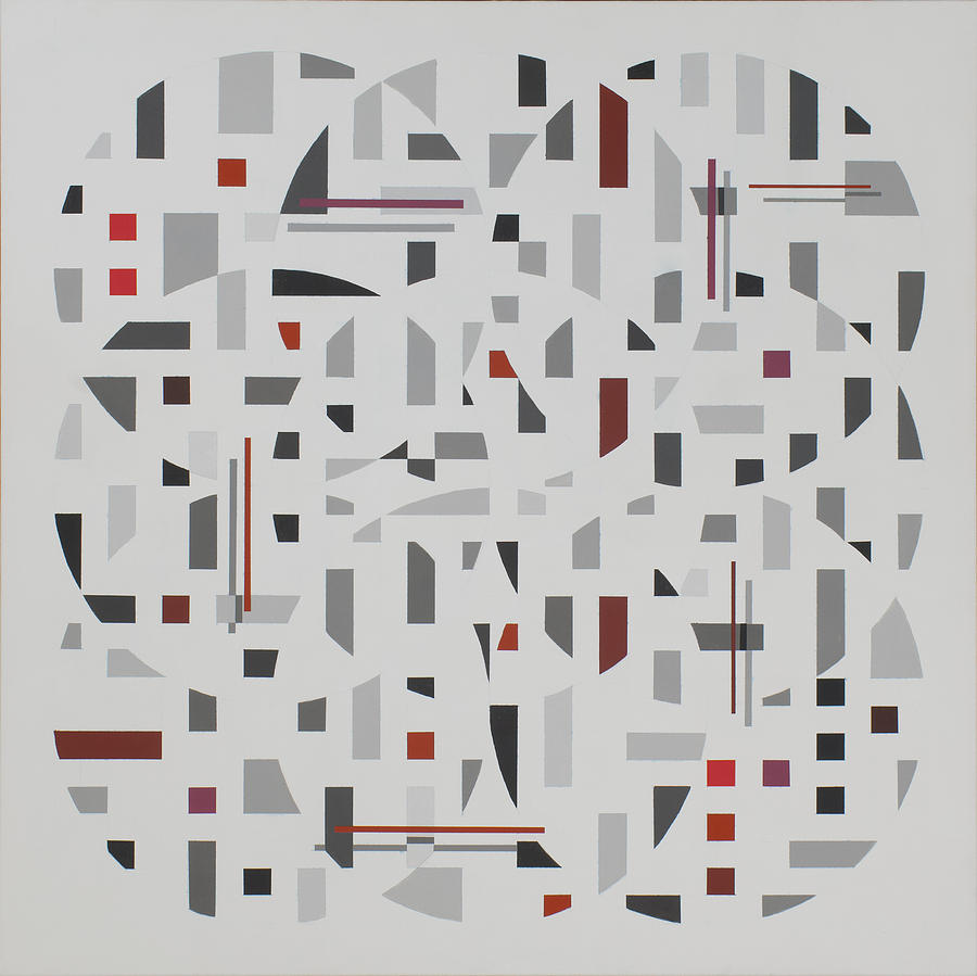 Arrangement in Gray with Red Painting by Marston A Jaquis Arrangement in Gray with Red Painting by Marston A Jaquis