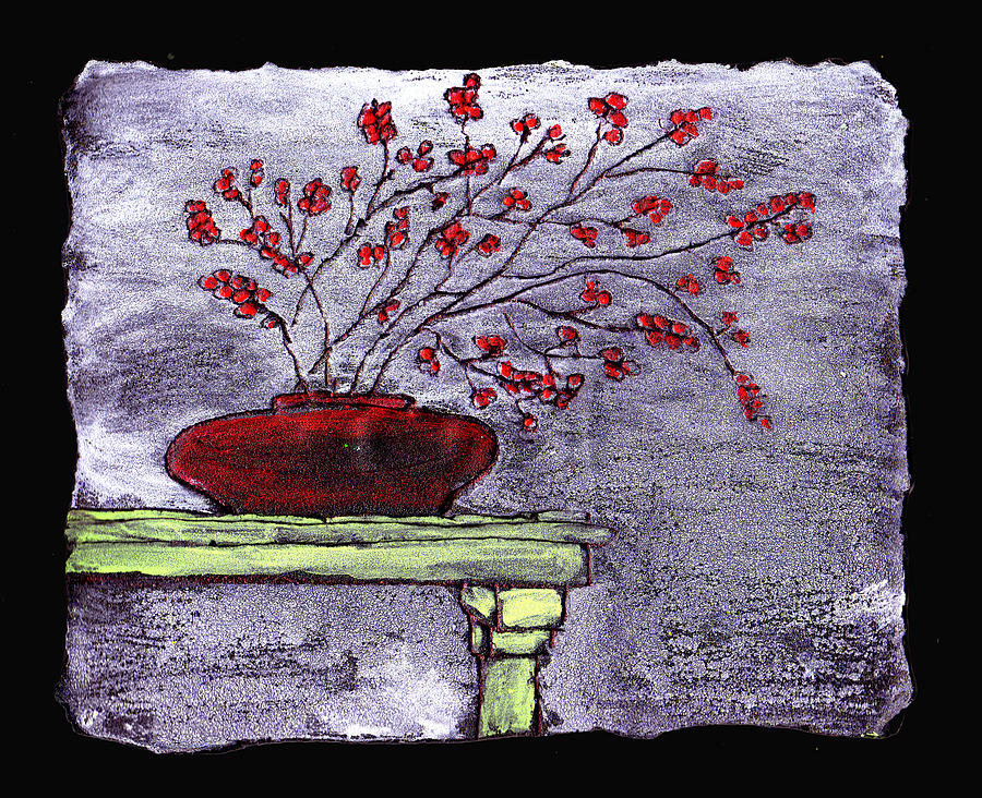 Arrangement in Red Painting by Wayne Potrafka