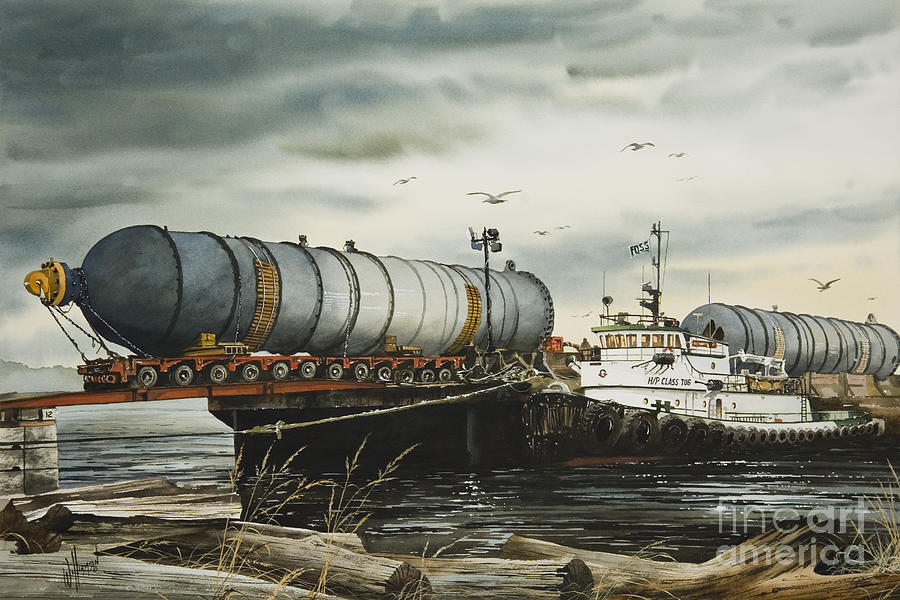Arrival of Reactor Vessels Painting by James Williamson
