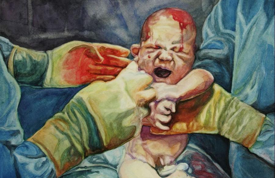 Baby Painting - Arrival by Rhiannon Sweet