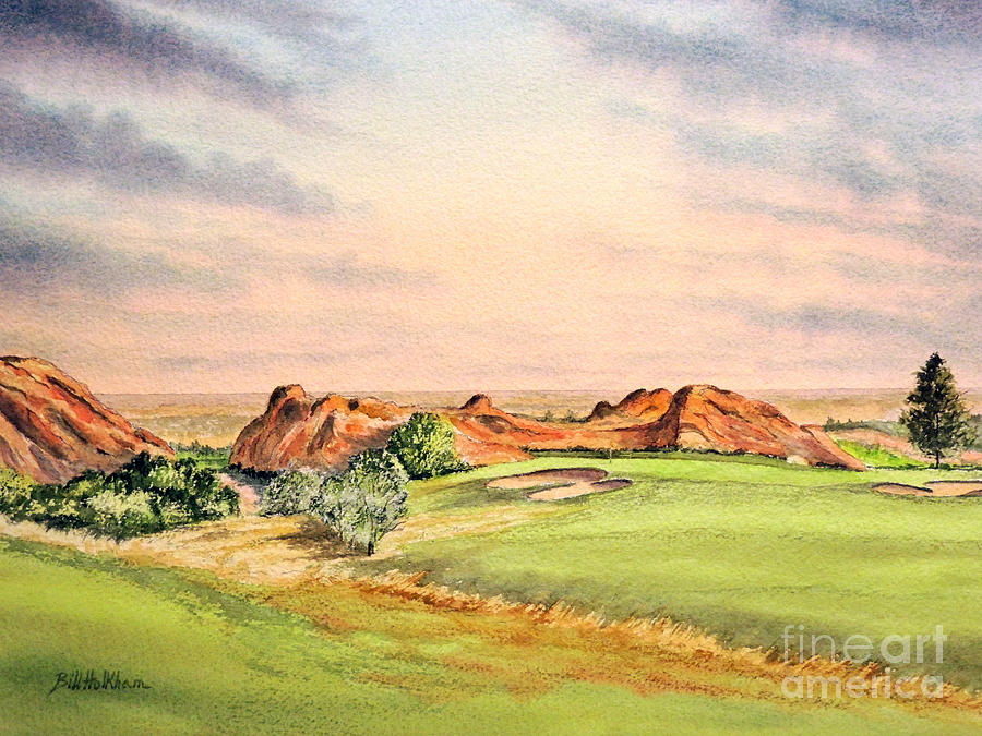 Arrowhead Golf Course Colorado Hole 3 Painting by Bill Holkham