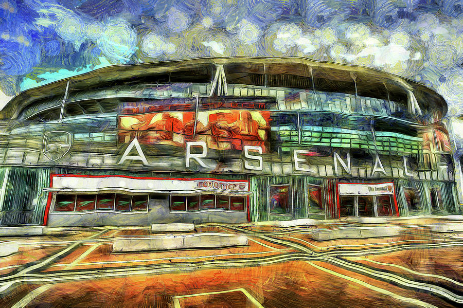 Vincent Van Gogh Mixed Media - Arsenal FC Emirates Stadium London Art by David Pyatt
