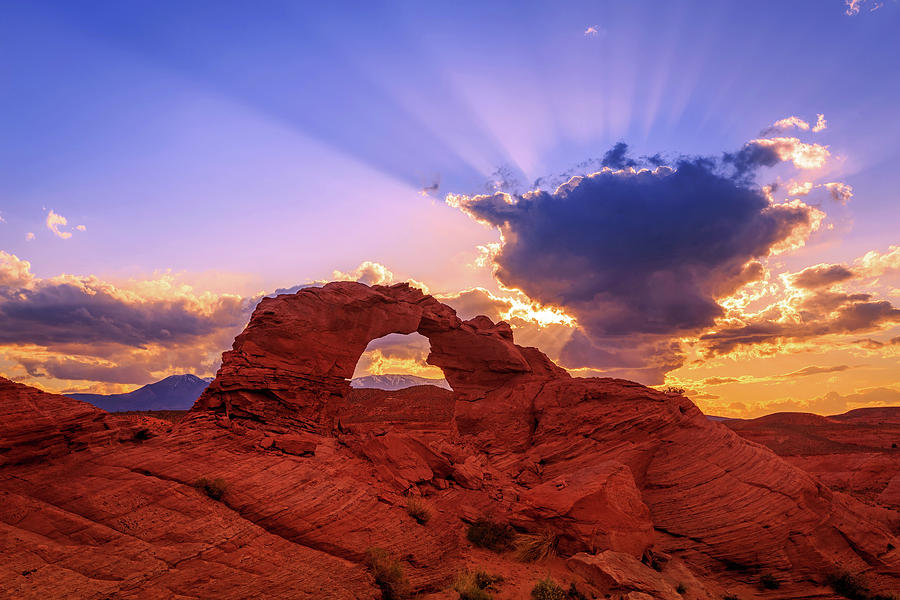 Sunset Photograph - Arsenic Arch Sunset by Wasatch Light