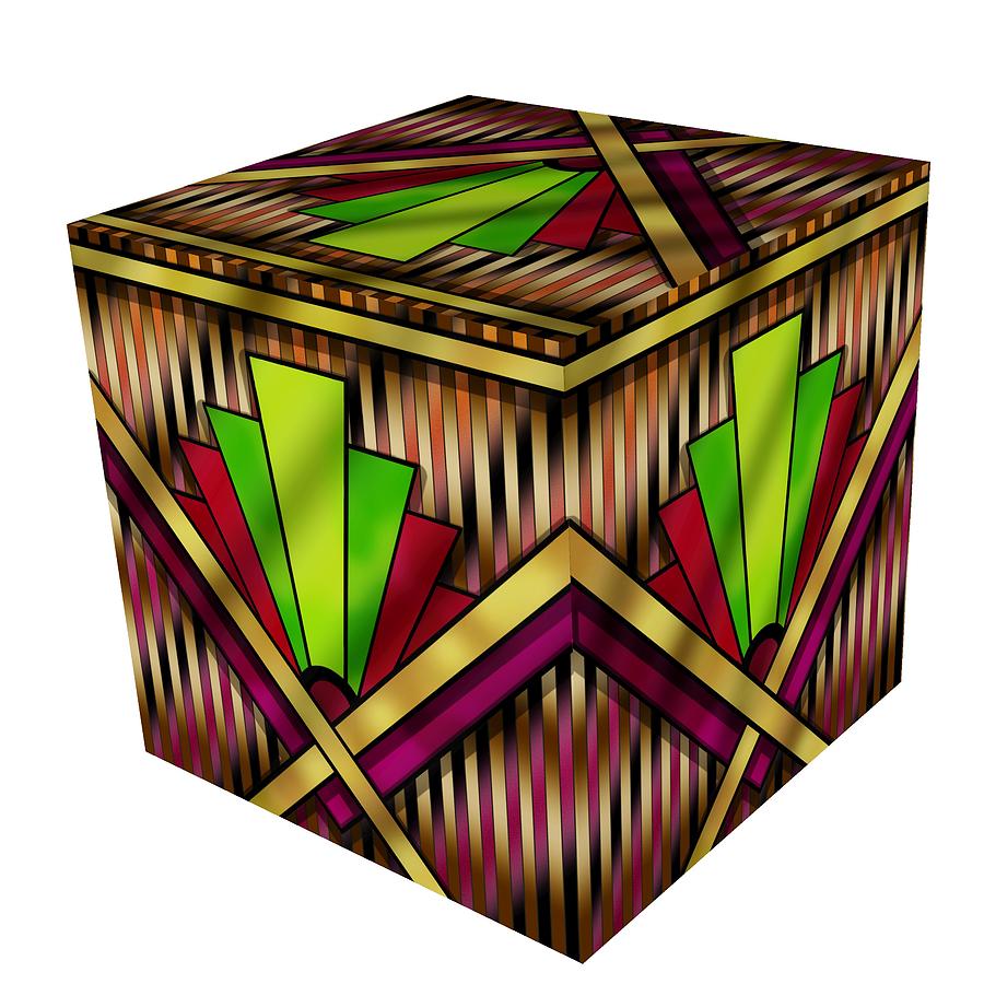 Art Deco 13 Cube Digital Art by Chuck Staley