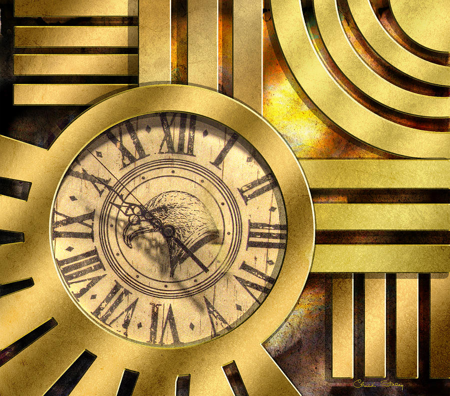 Art Deco Clock Digital Art by Chuck Staley