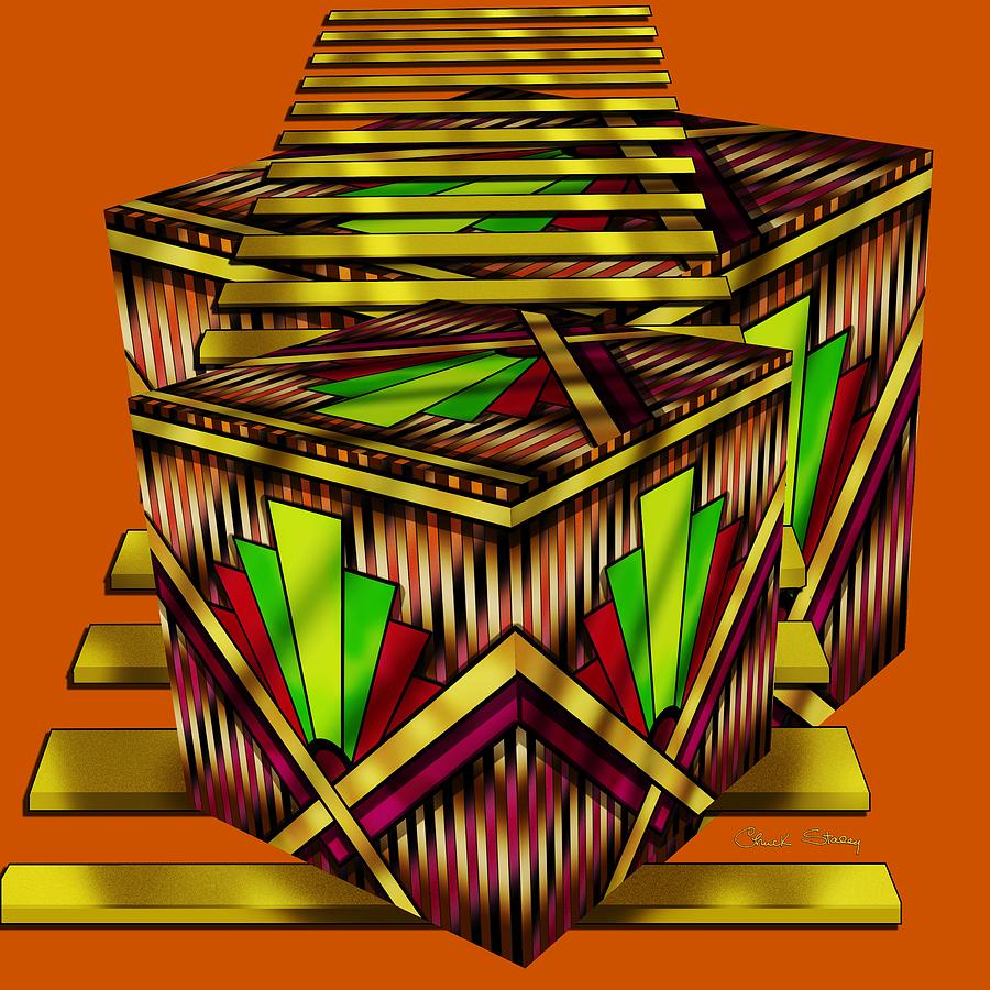 Art Deco Cubes 2 - Transparent Digital Art by Chuck Staley