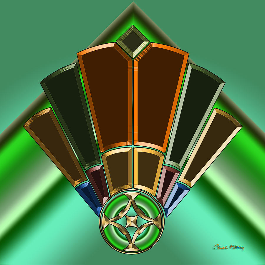 Art Deco Fan 11 Digital Art by Chuck Staley
