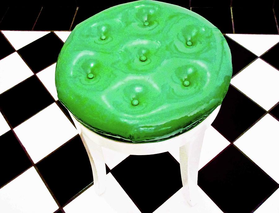 Art Deco Green Vanity Stool Photograph by Tony Grider