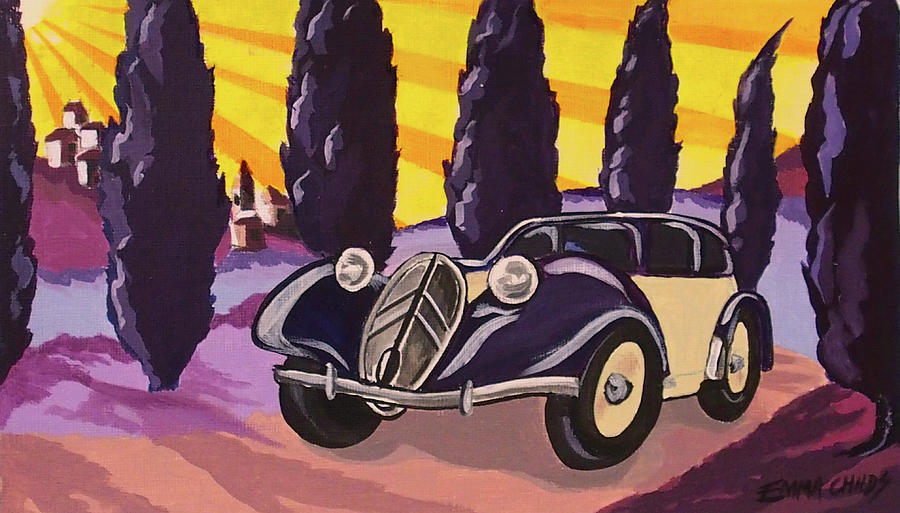 Vintage Painting - Art Deco In Provence by Emma Childs