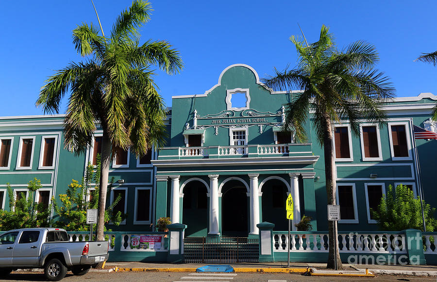 Art Deco Jose Julian Acosta School in Old San Juan Photograph by Steven Spak
